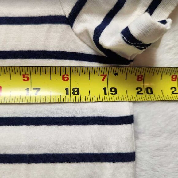 New women's J Crew Factory beaded sequin lobster striped Collector tee - Picture 6 of 9